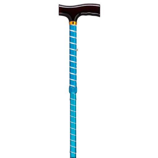 Picture of Folding Cane With Strap (Blue Twist)