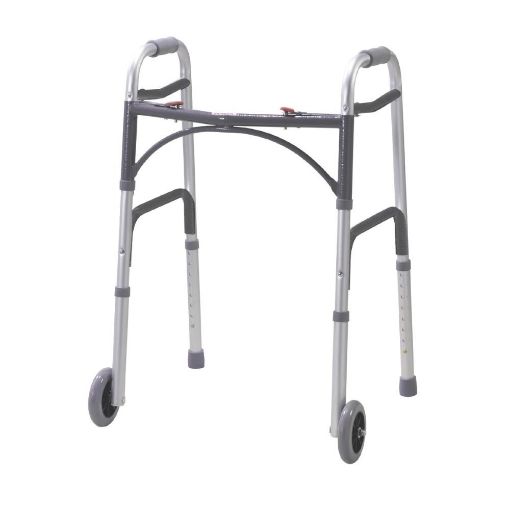 Picture of Deluxe 2-Button Walking Frame With Wheels