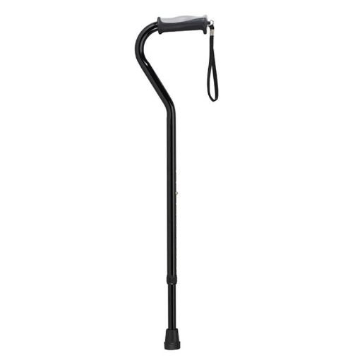 Picture of Offset Handle Cane, Gel Grip In Plain Black 