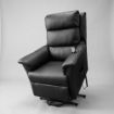 Picture of Joyce Riser Recliner - Black Faux Leather