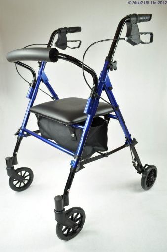 Picture of Compact Aluminium Rollator 6" Wheels - Blue