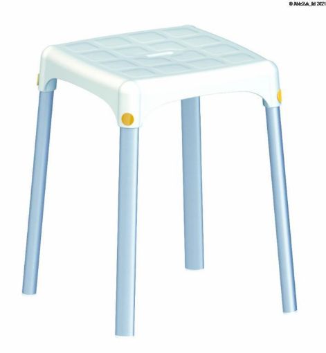 Picture of Square Bathroom Stool - fixed height