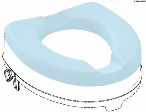 Picture of Soft Cushion for Atlantis Raised Toilet Seat - light blue