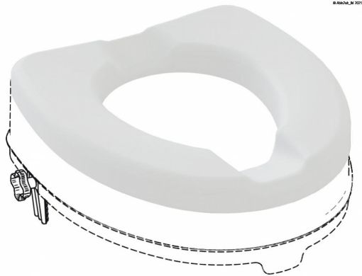 Picture of Soft Cushion for Atlantis Raised Toilet Seat - light grey