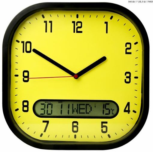 Picture of Day-Date Wall Clock - High Contrast